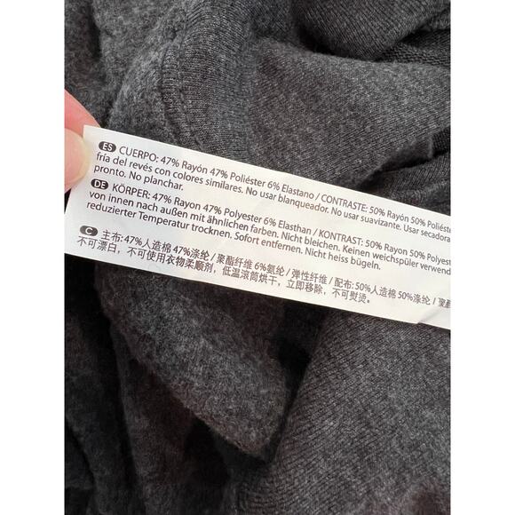 Wildfox Rainbow Print Fuzzy Crewneck Athleisure Sweatshirt Charcoal Gray S - Picture 6 of 6